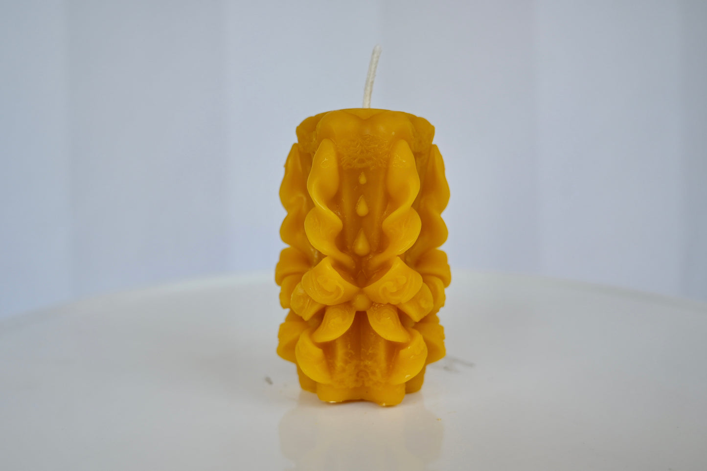 Holiday Bow Beeswax Candle