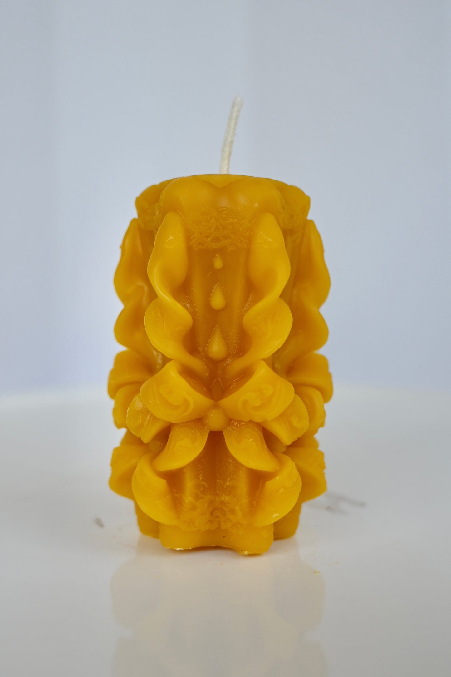 Holiday Bow Beeswax Candle