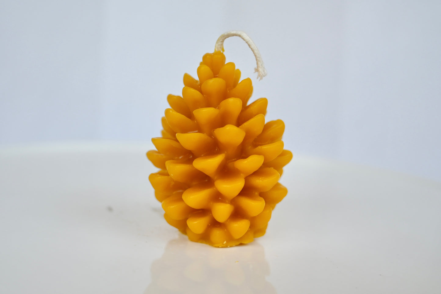 Golden Pinecone Beeswax Candle