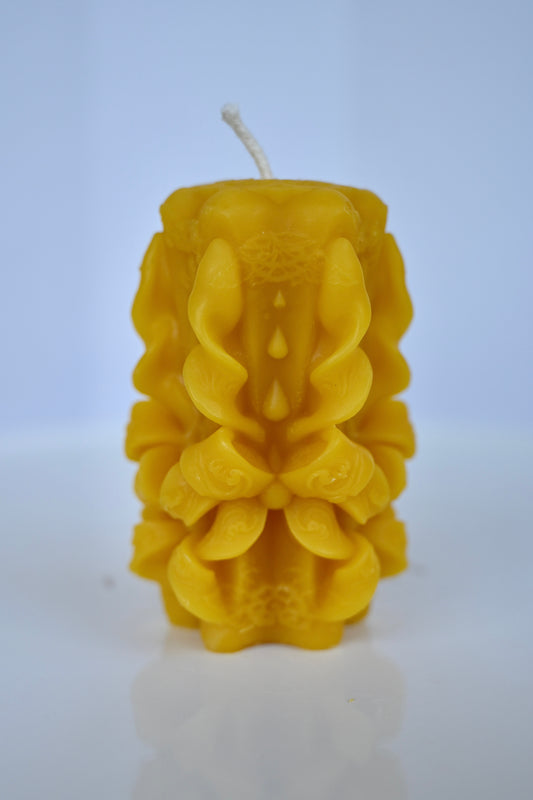 Holiday Bow Beeswax Candle