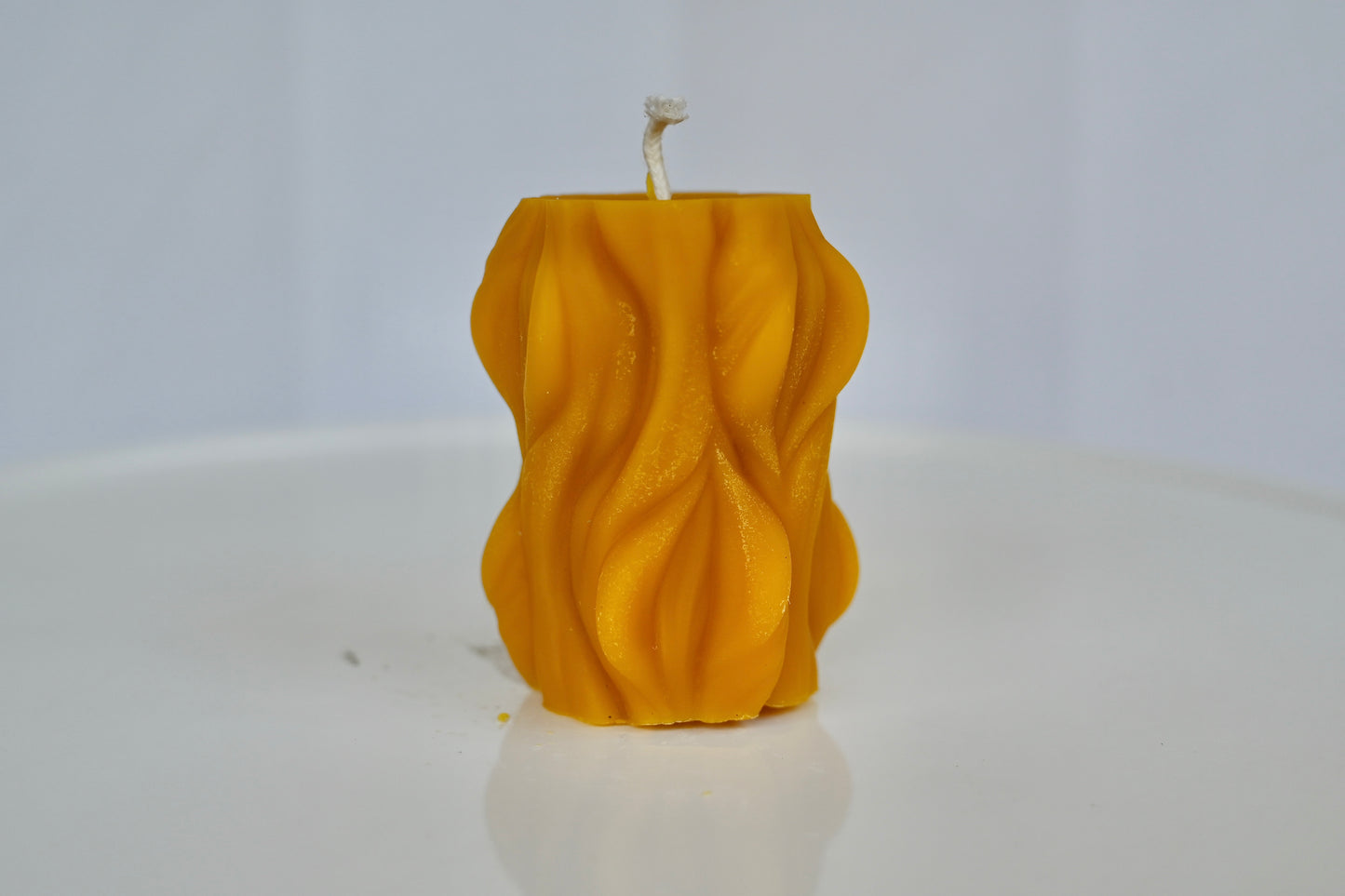 Golden Waves Beeswax Candle