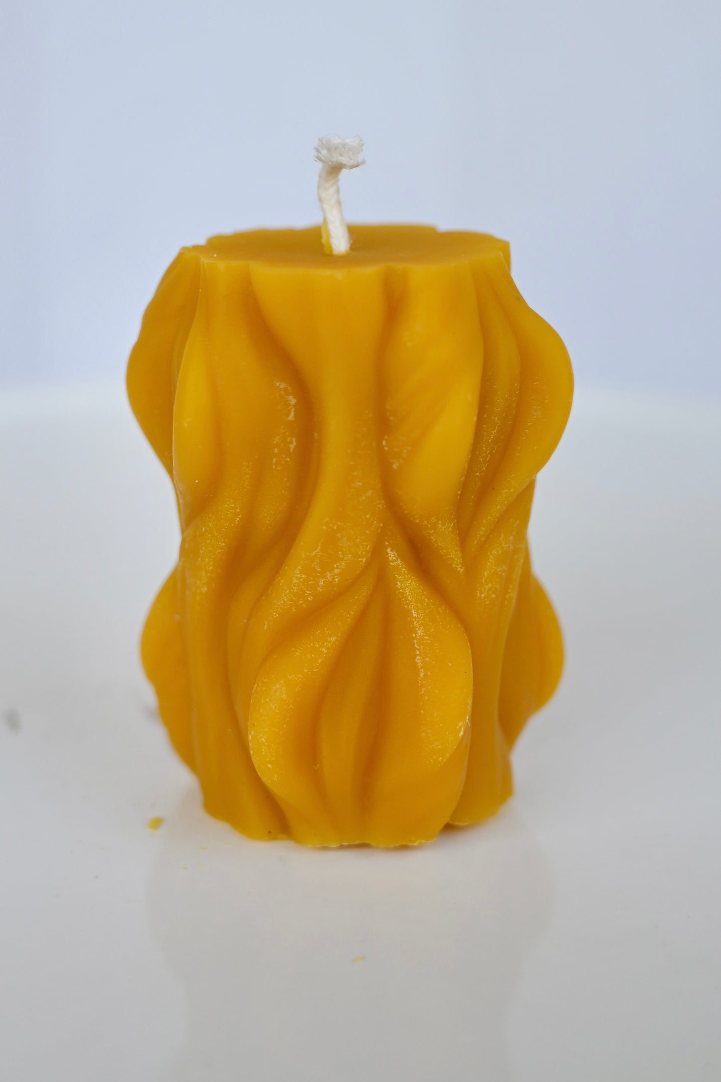 Golden Waves Beeswax Candle