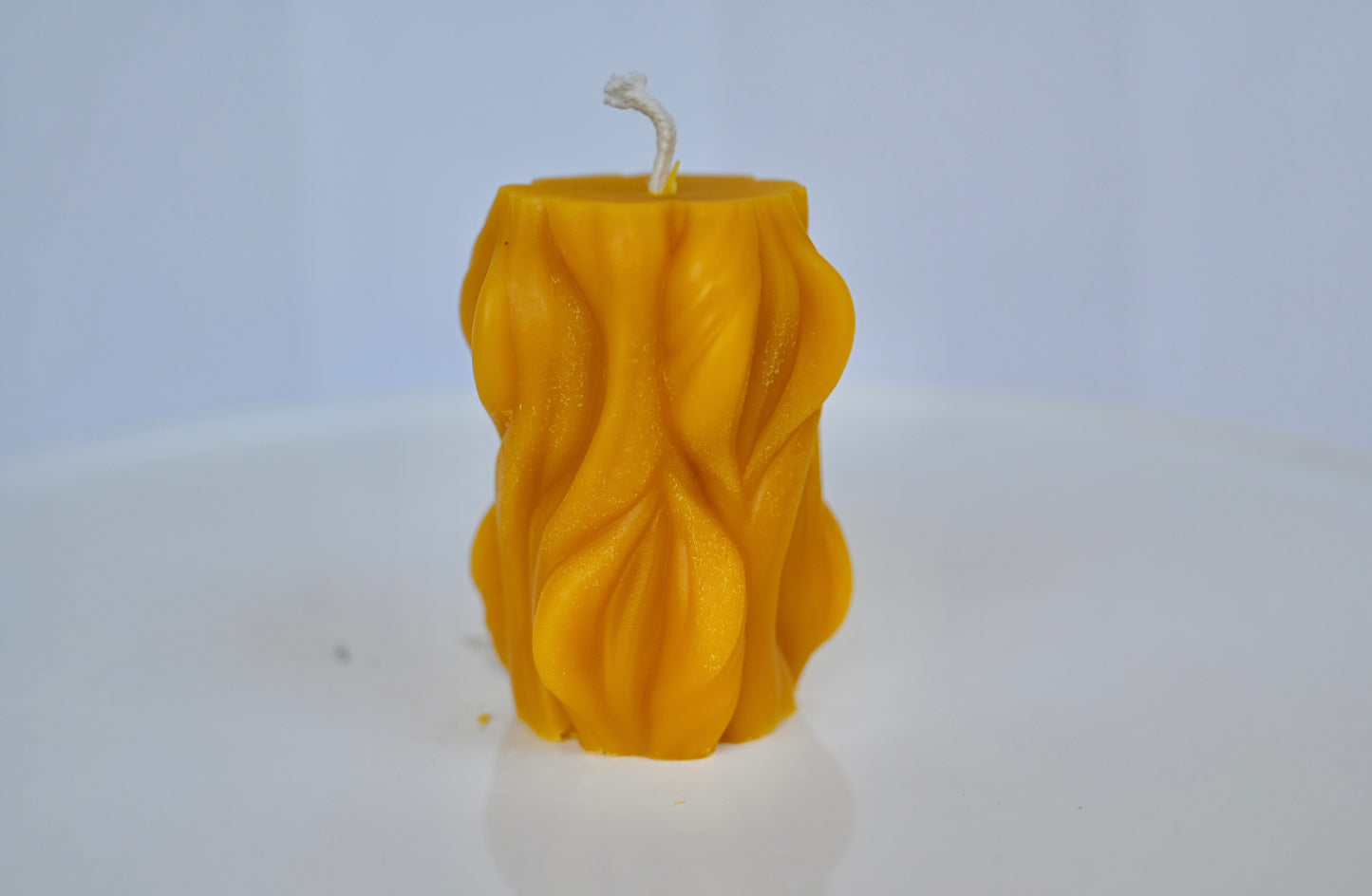Golden Waves Beeswax Candle