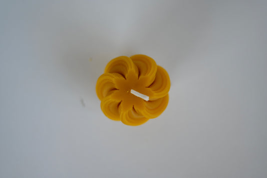 Golden Swirl Beeswax Candle